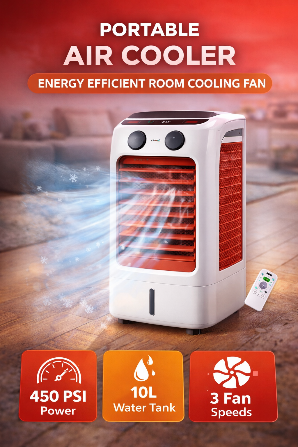 Portable Air Cooler – Energy Efficient Room Cooling Fan