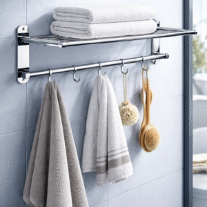 Stainless Steel Towel Rack – Wall Mounted Bathroom Holder