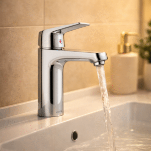 Single Handle Bathroom Sink Faucet – Chrome Finish