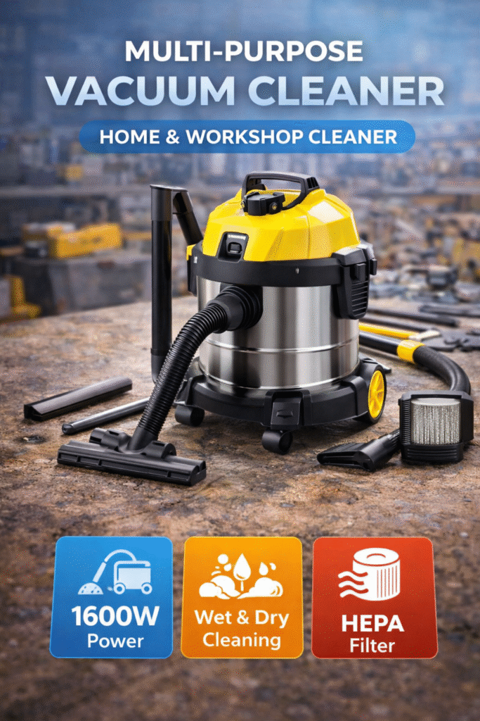 Multi-Purpose Vacuum Cleaner – Home & Workshop Cleaner
