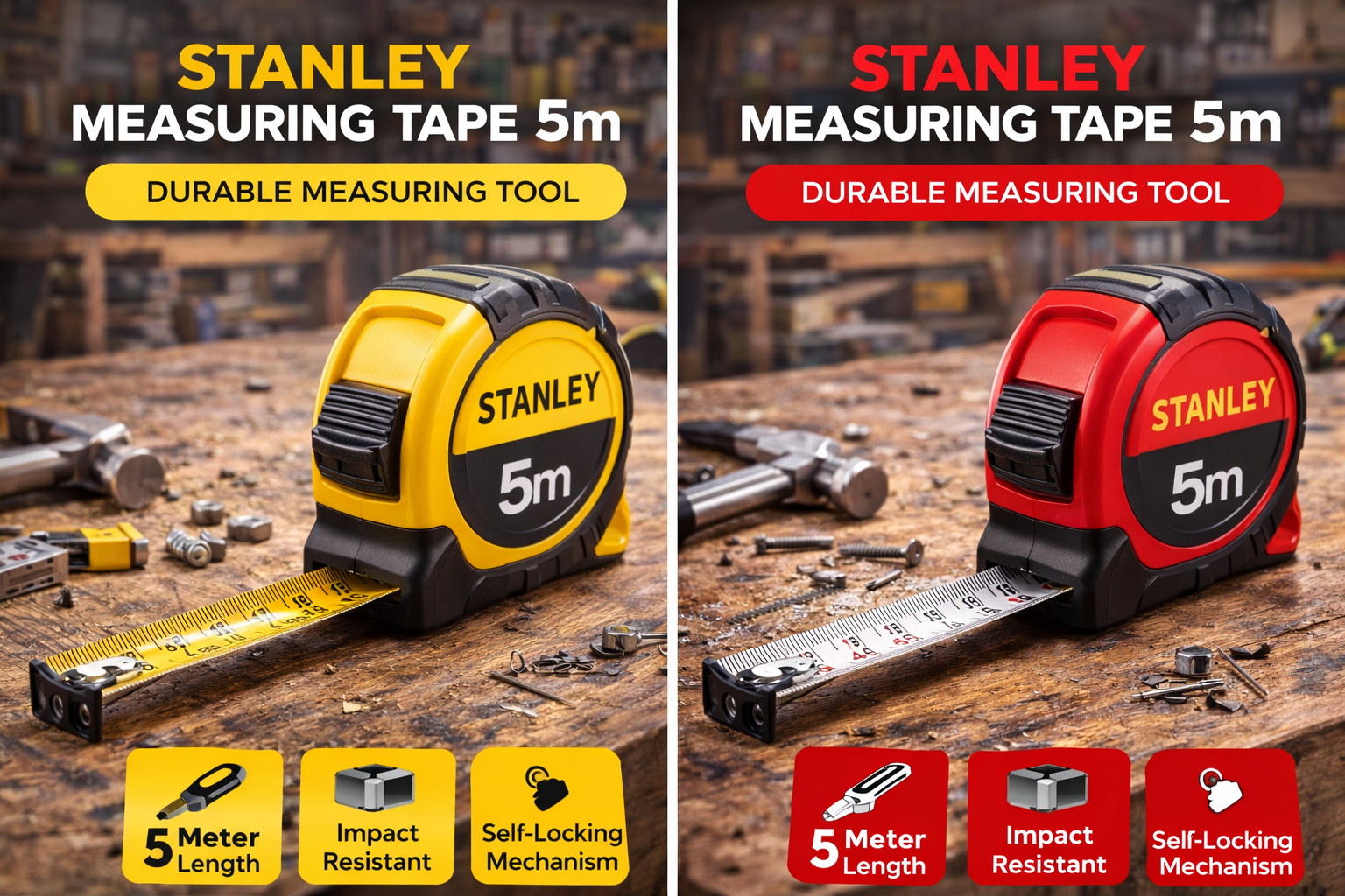 Stanley Measuring Tape 5m – Durable Measuring Tool